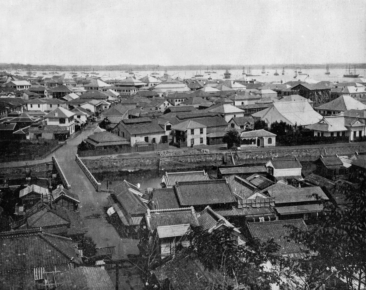 Blick auf Yokohama in Japan von John Lawson Stoddard