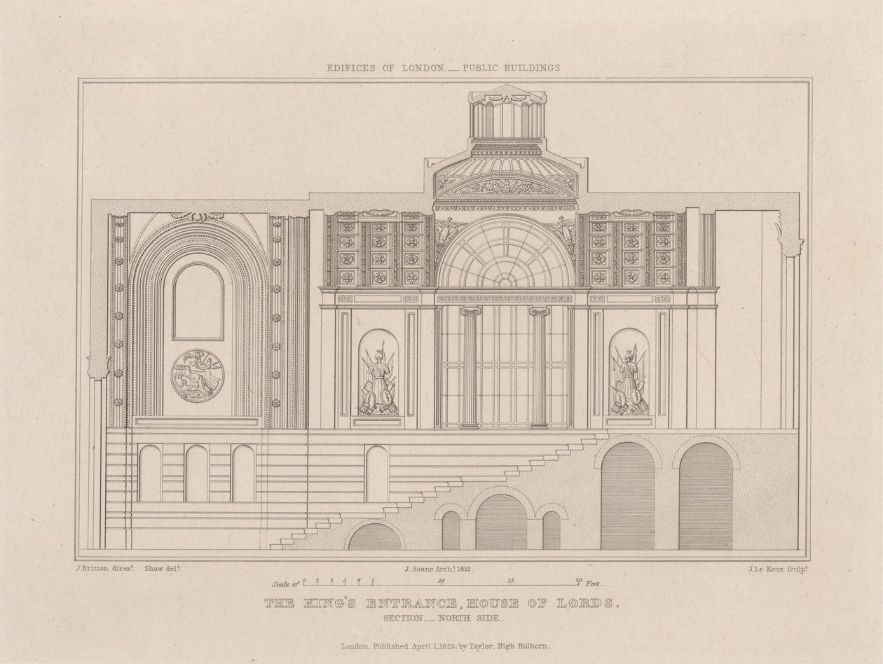 Der Königseintritt, House of Lords von John Le Keux