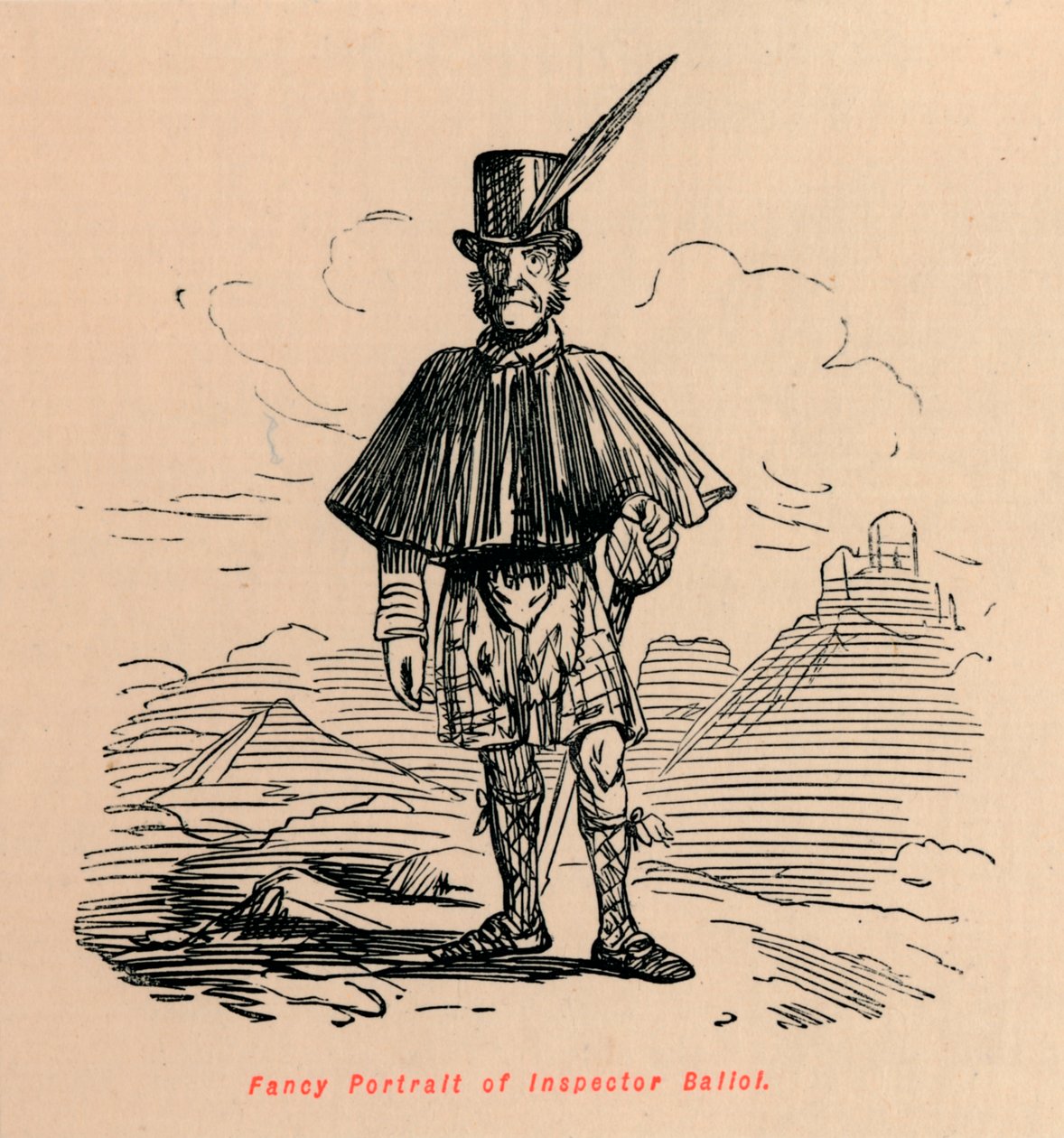 Fantasieporträt von Inspektor Balioi, um 1860 von John Leech