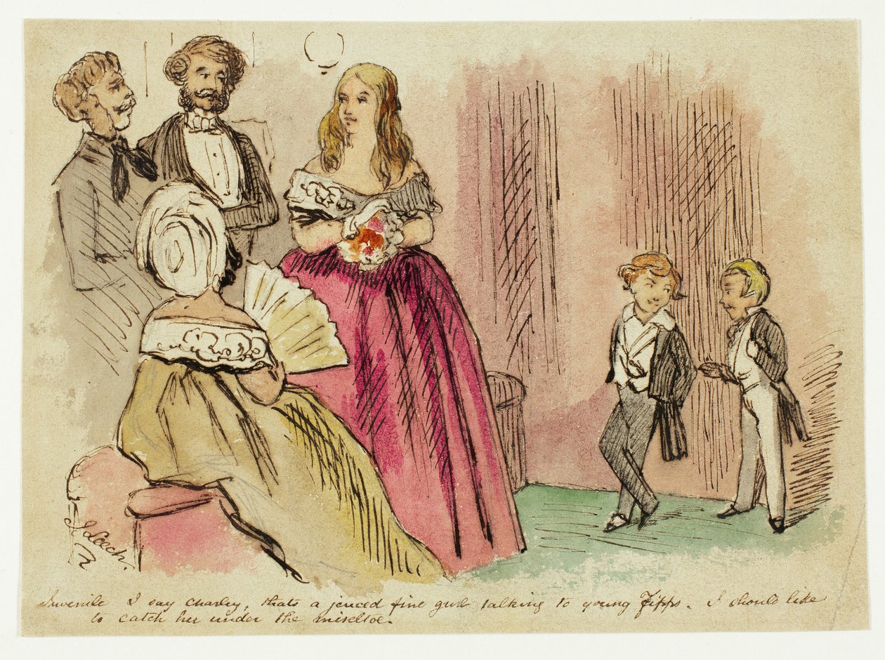 Jugendlicher: Ich sage Charley, das ist ein verdammt hübsches Mädchen von John Leech