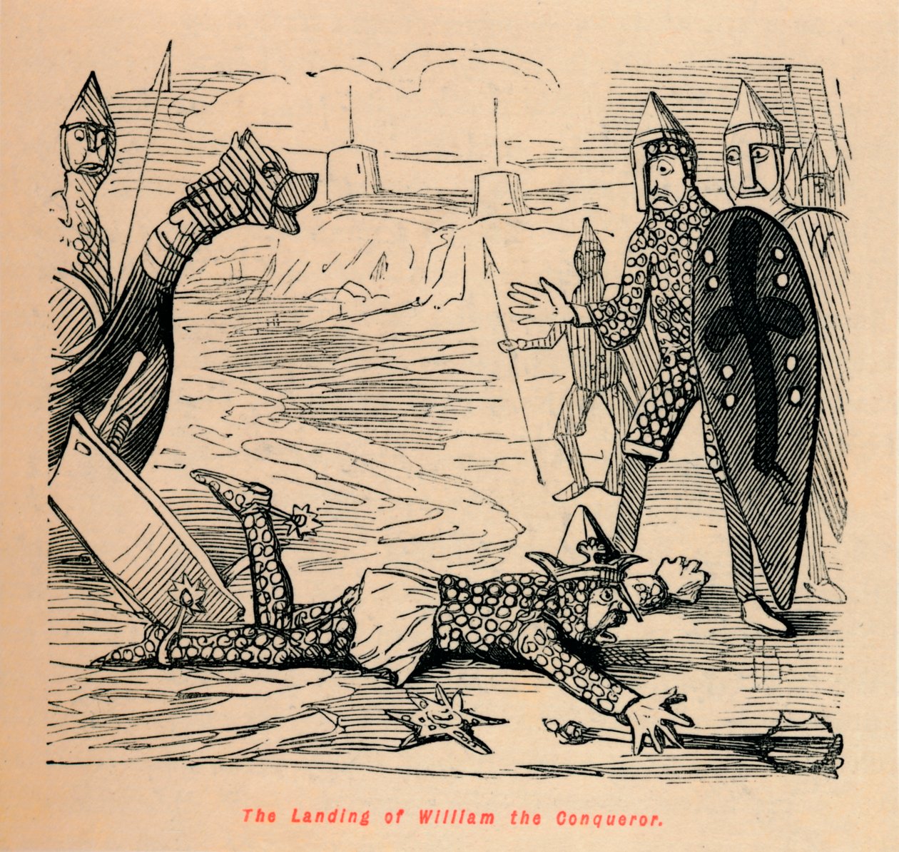 Die Landung von Wilhelm dem Eroberer, ca. 1860 von John Leech