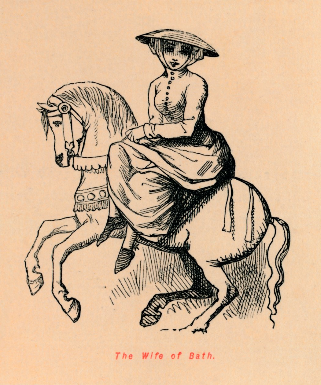 Die Frau von Bath, ca. 1860 von John Leech