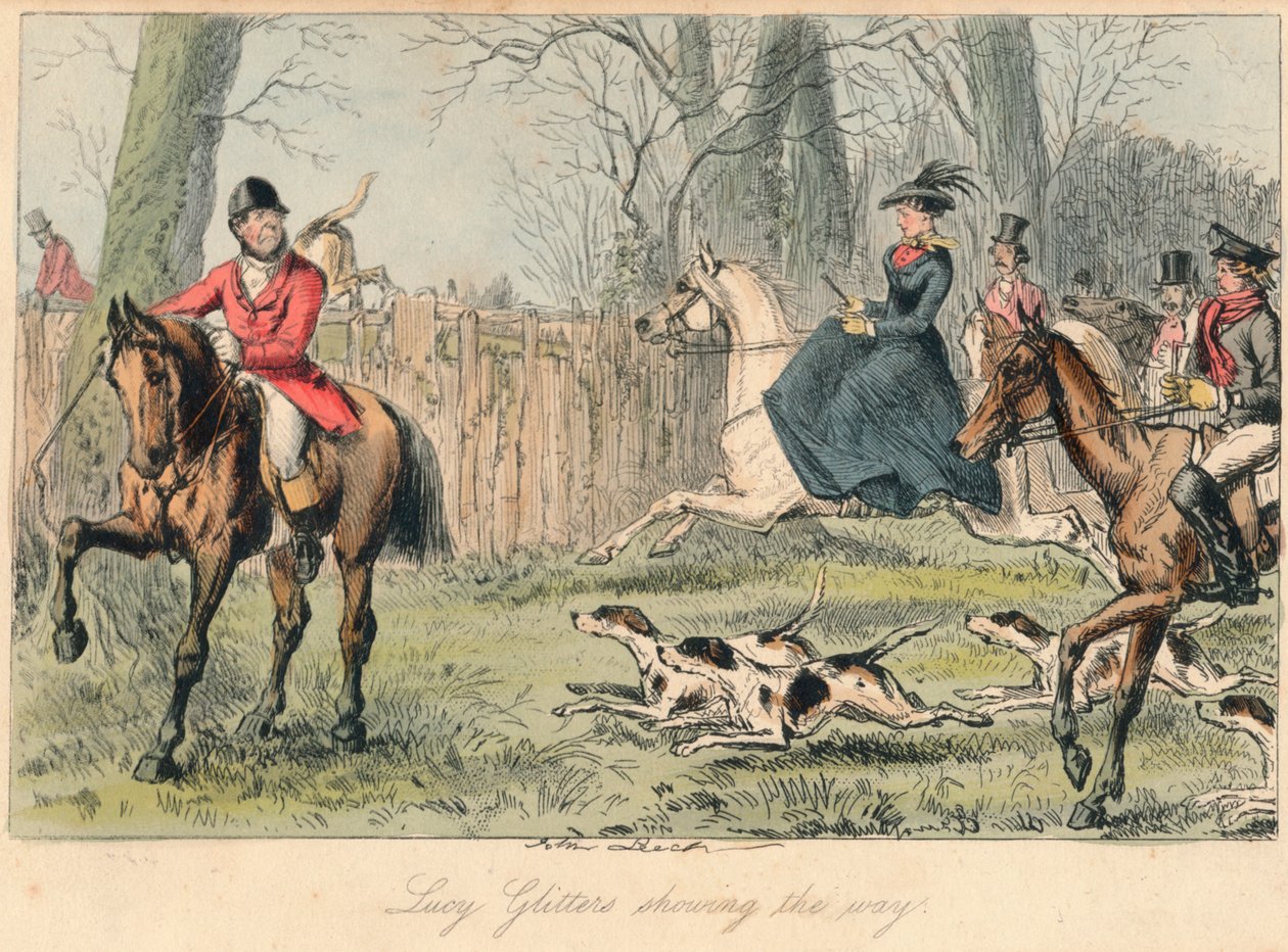 Lucy Glitters zeigt den Weg, 1865 von John Leech and Hablot Knight Browne