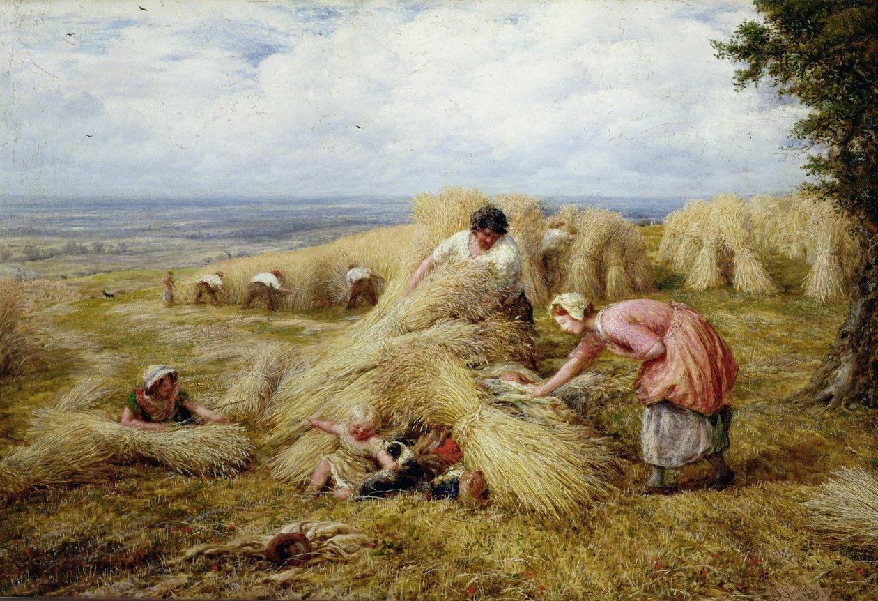 Die Erntewiege: Mittag von John Linnell