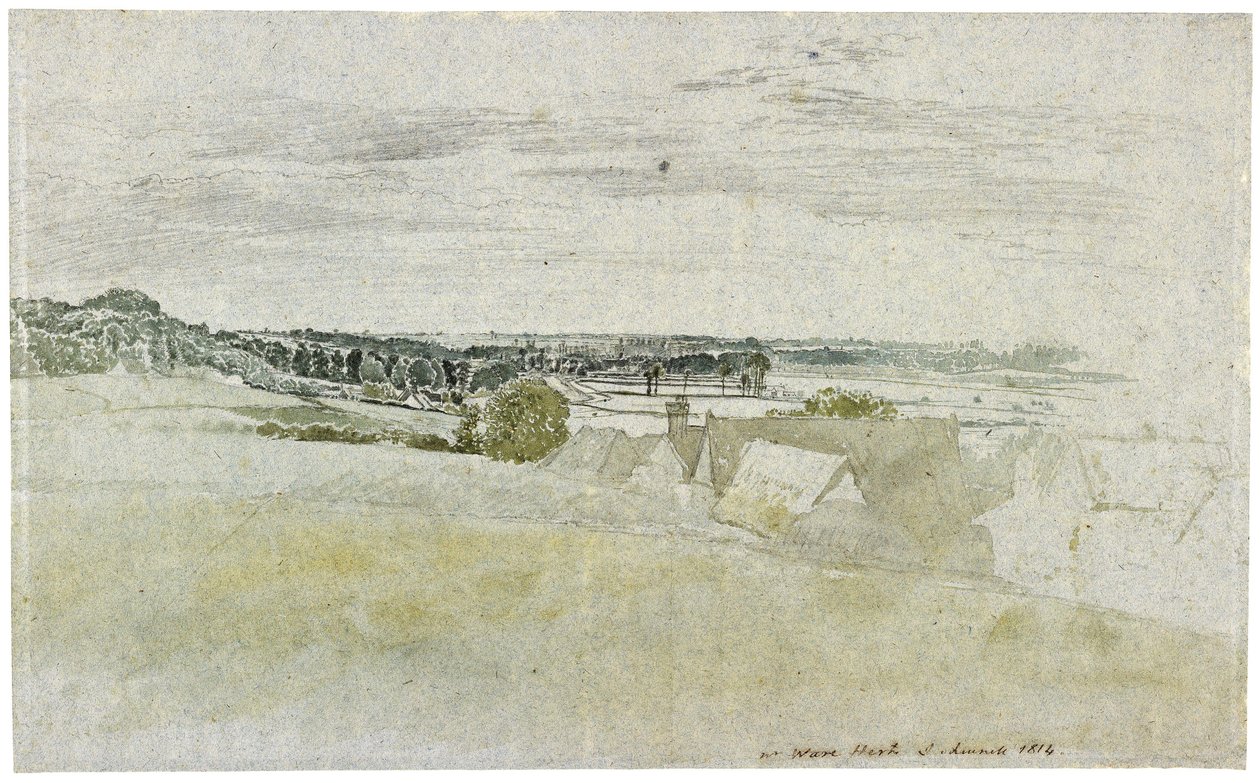 Ansicht von Amwell Hill, nahe Ware, in Hertfordshire, 1814. Von John Linnell von John Linnell