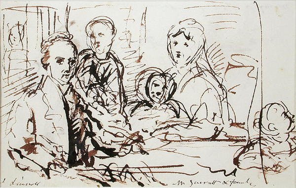 William Albin Garratt und Familie von John Linnell