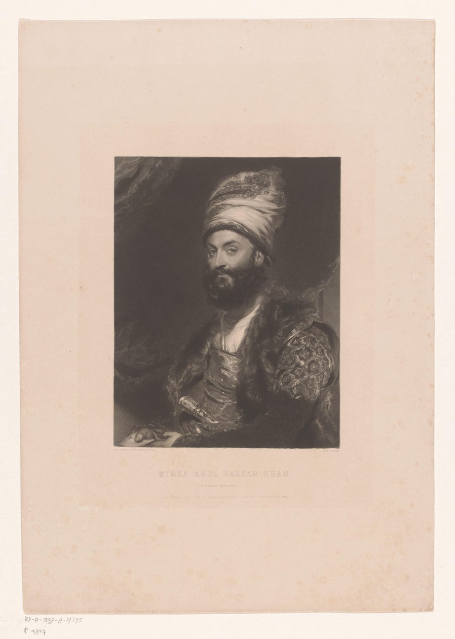 Porträt von Mirza Abolhassan Khan Ilchi von John Lucas
