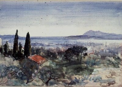 Blick auf den Hafen von Toulon von John MacWhirter