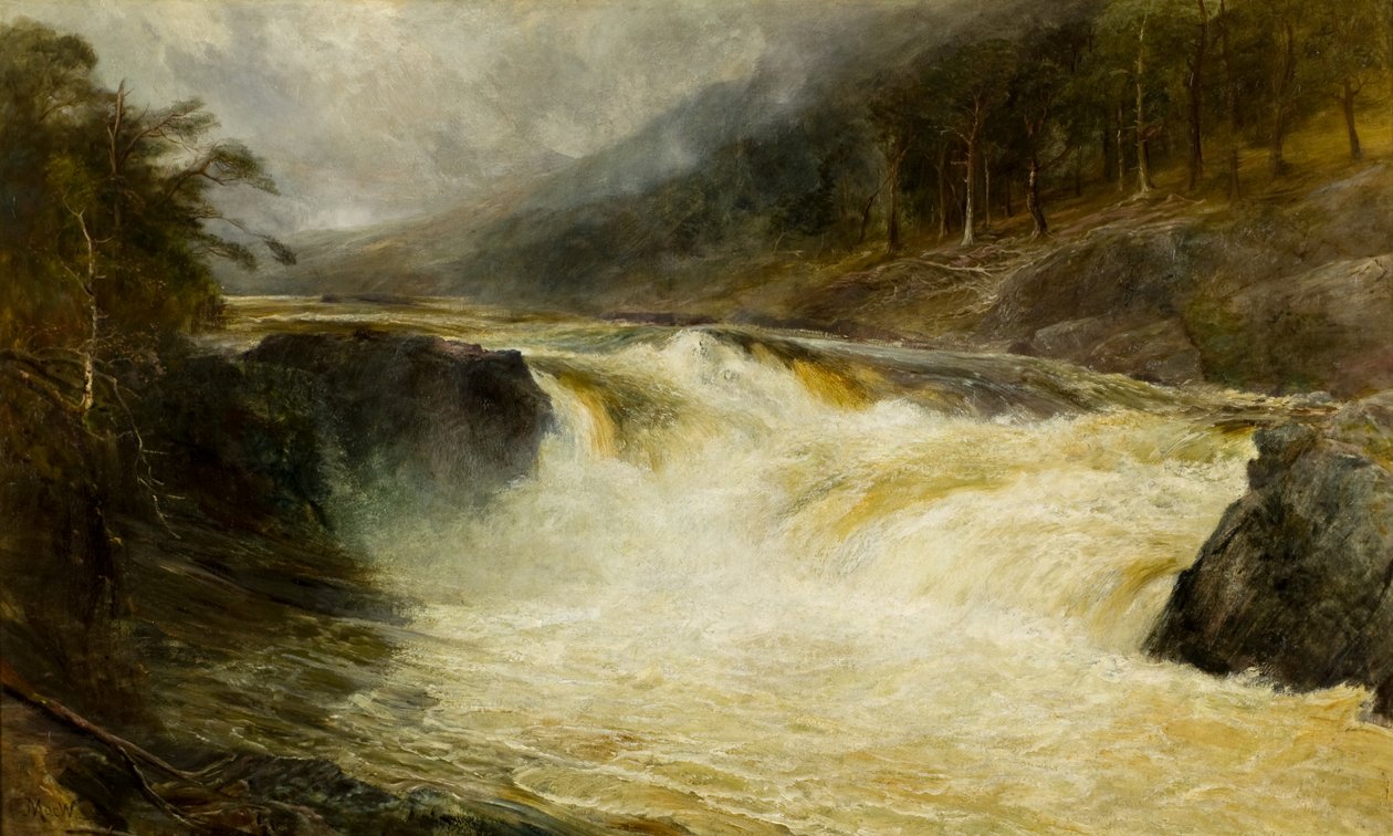 Die Wasserfälle von Tummel, um 1875 von John MacWhirter