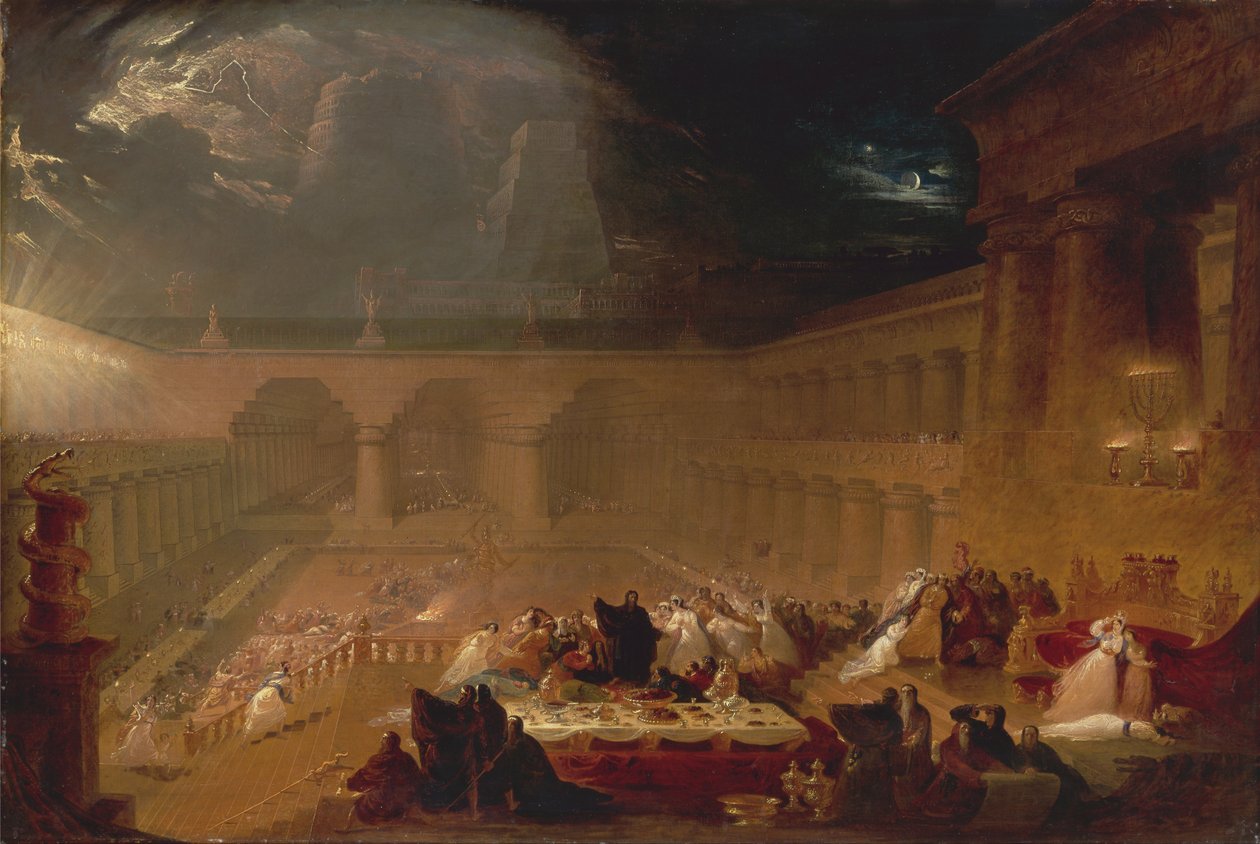 Das Gastmahl des Belsazar von John Martin