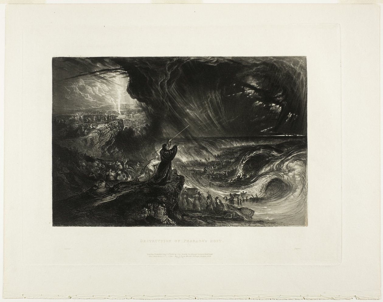 Zerstörung des Heeres des Pharaos, aus Illustrationen der Bibel von John Martin