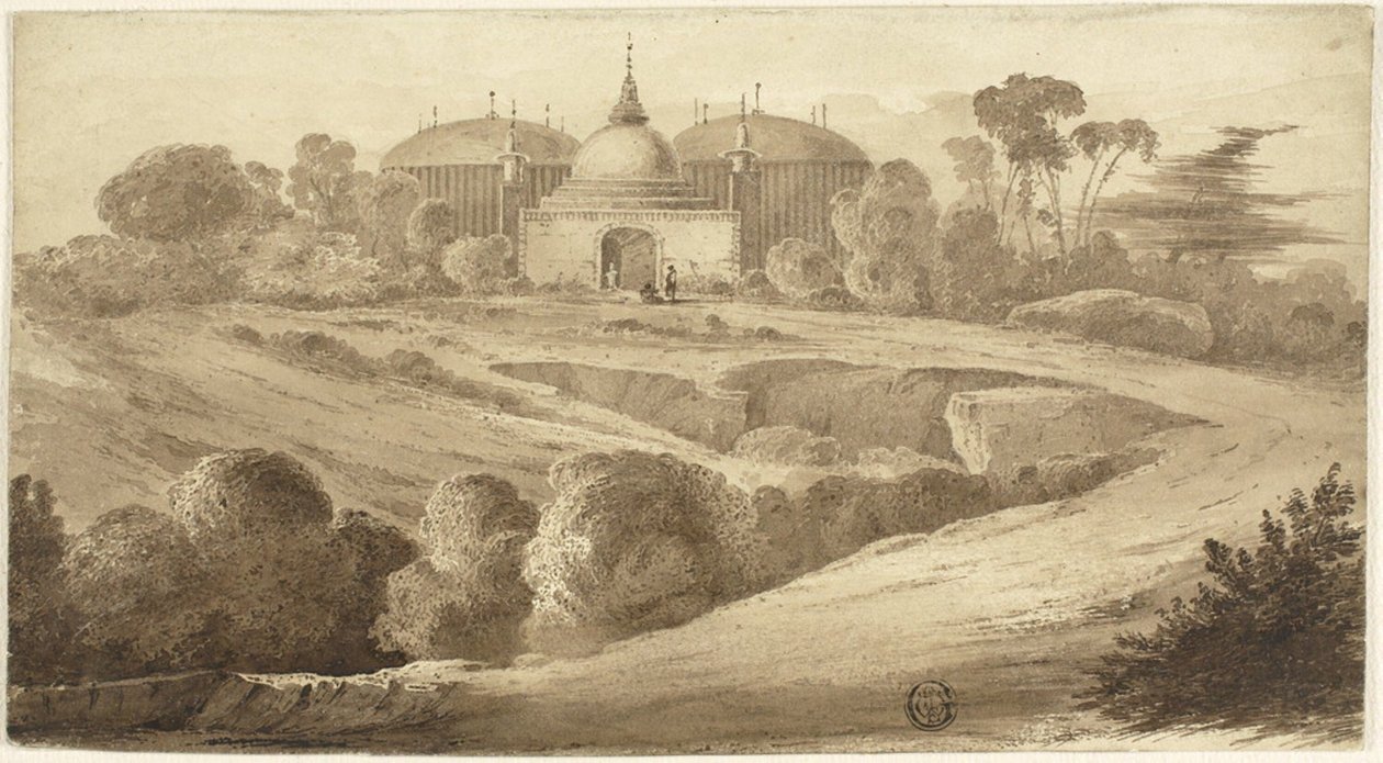Fantastische orientalische Landschaft von John Martin