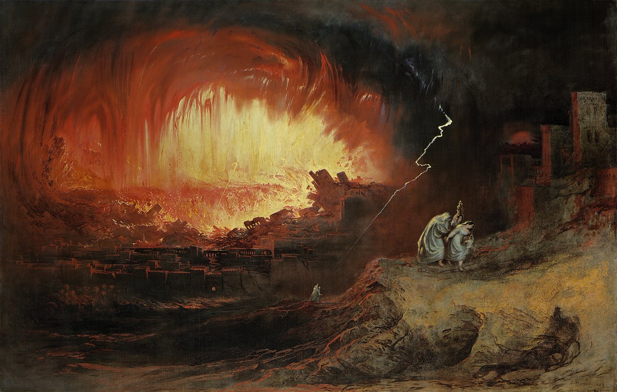 Die Zerstörung von Sodom und Gomorrha, 1852 von John Martin
