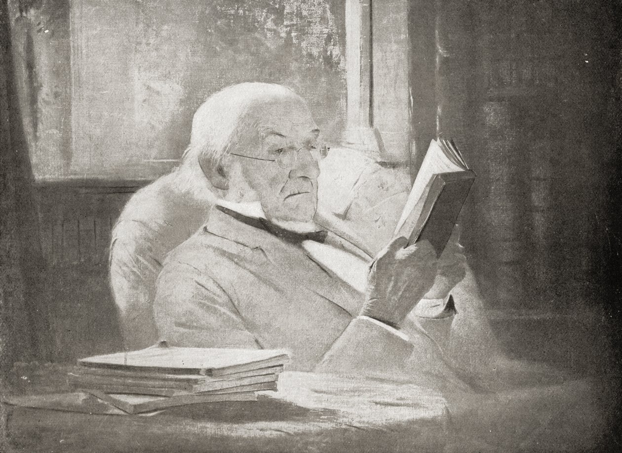 William Ewart Gladstone (1809-98) im Alter, Illustration aus 