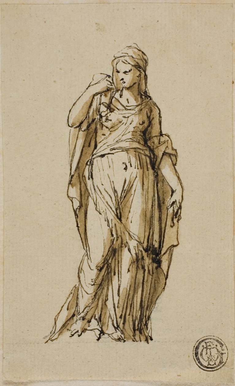 Stehende weibliche Figur, die sich nach links dreht von John Michael Rysbrack