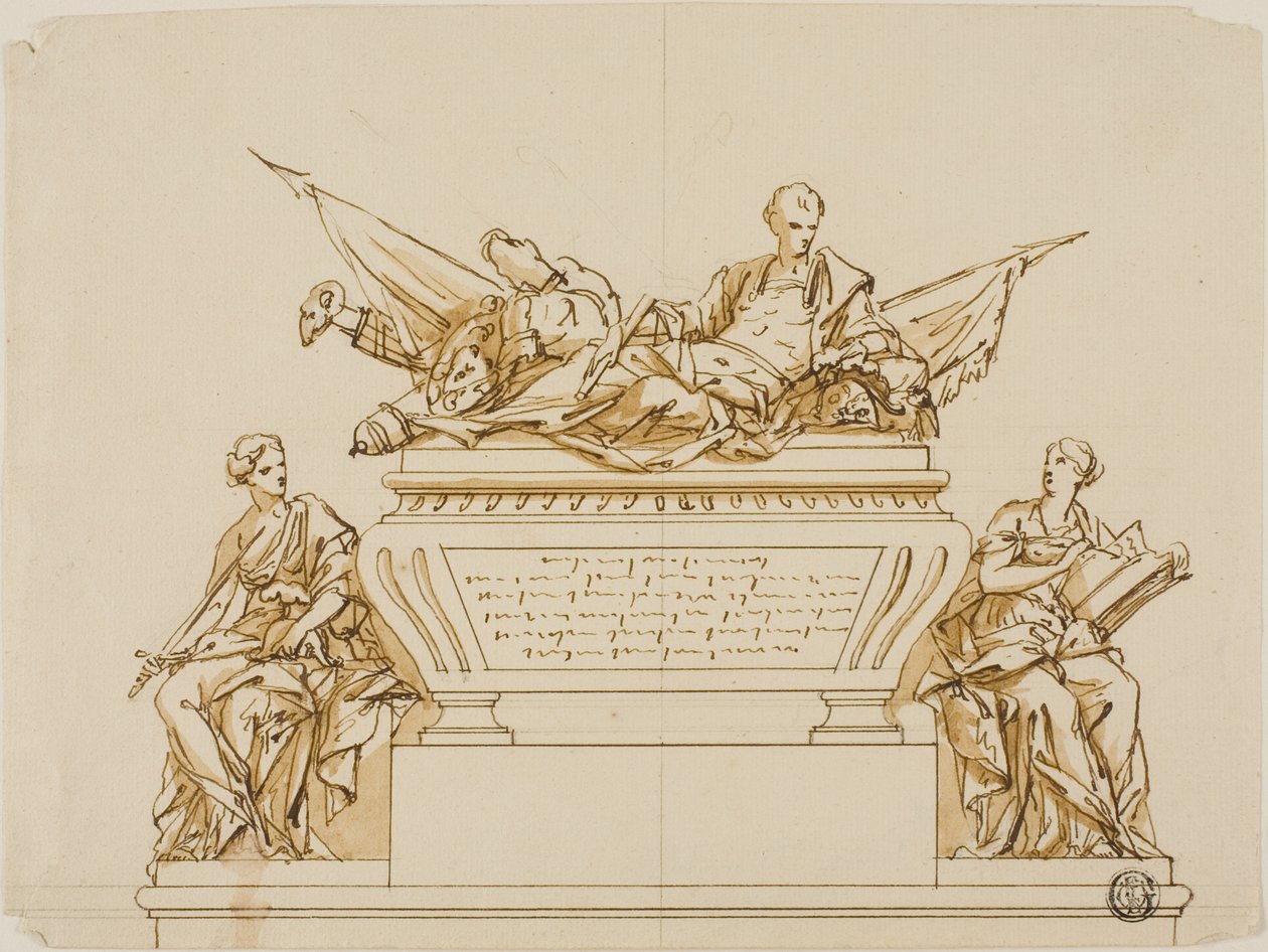 Nicht ausgeführter Entwurf für das Denkmal des ersten Herzogs von Marlborough von John Michael Rysbrack
