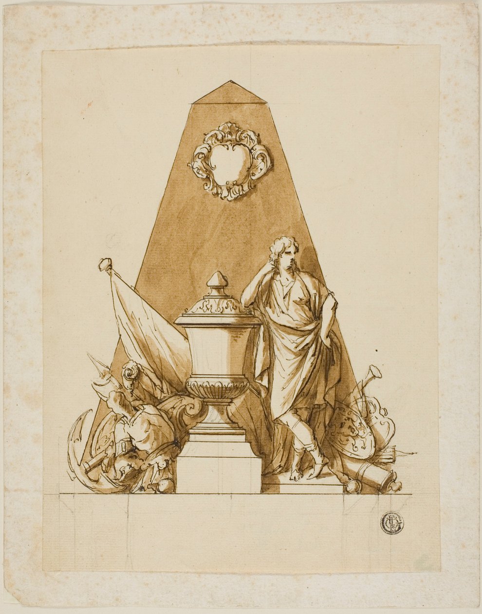 Nicht ausgeführter Entwurf für das Denkmal des ersten Herzogs von Marlborough von John Michael Rysbrack