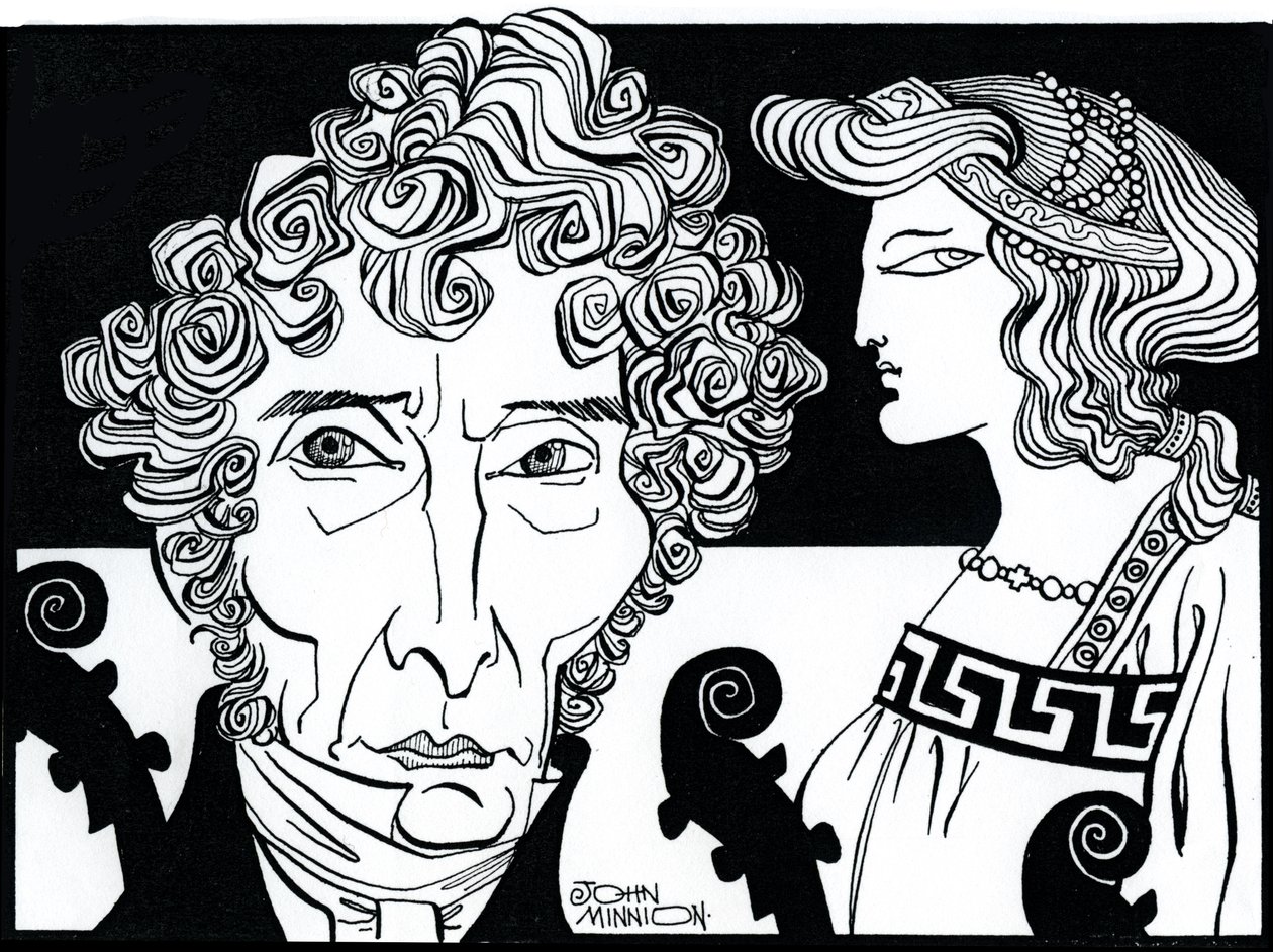 Luigi Cherubini mit Médée (Figur aus der gleichnamigen Opéra comique) von John Minnion