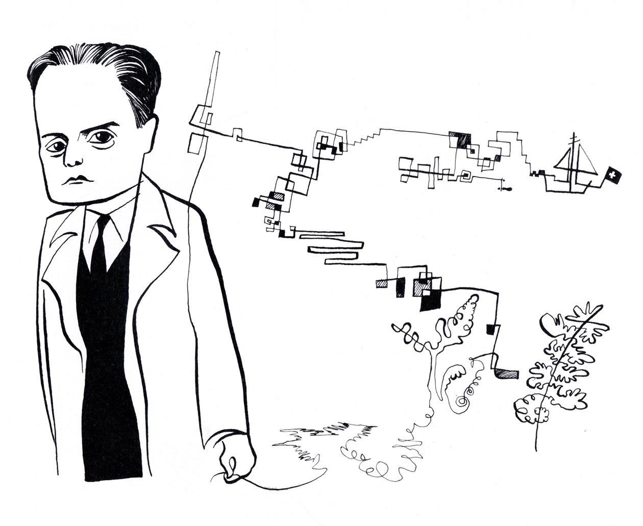 Paul Klee - Karikatur von John Minnion