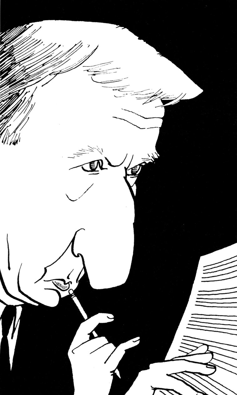 Richard Rodney Bennett - Karikatur von John Minnion von John Minnion