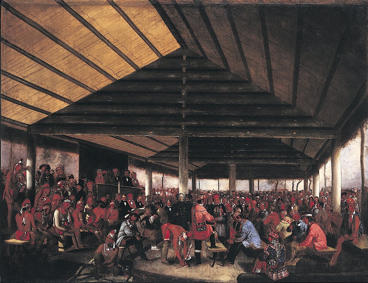 Internationaler Indianerrat (Abgehalten in Tallequah, Indianergebiet, 1843) von John Mix Stanley