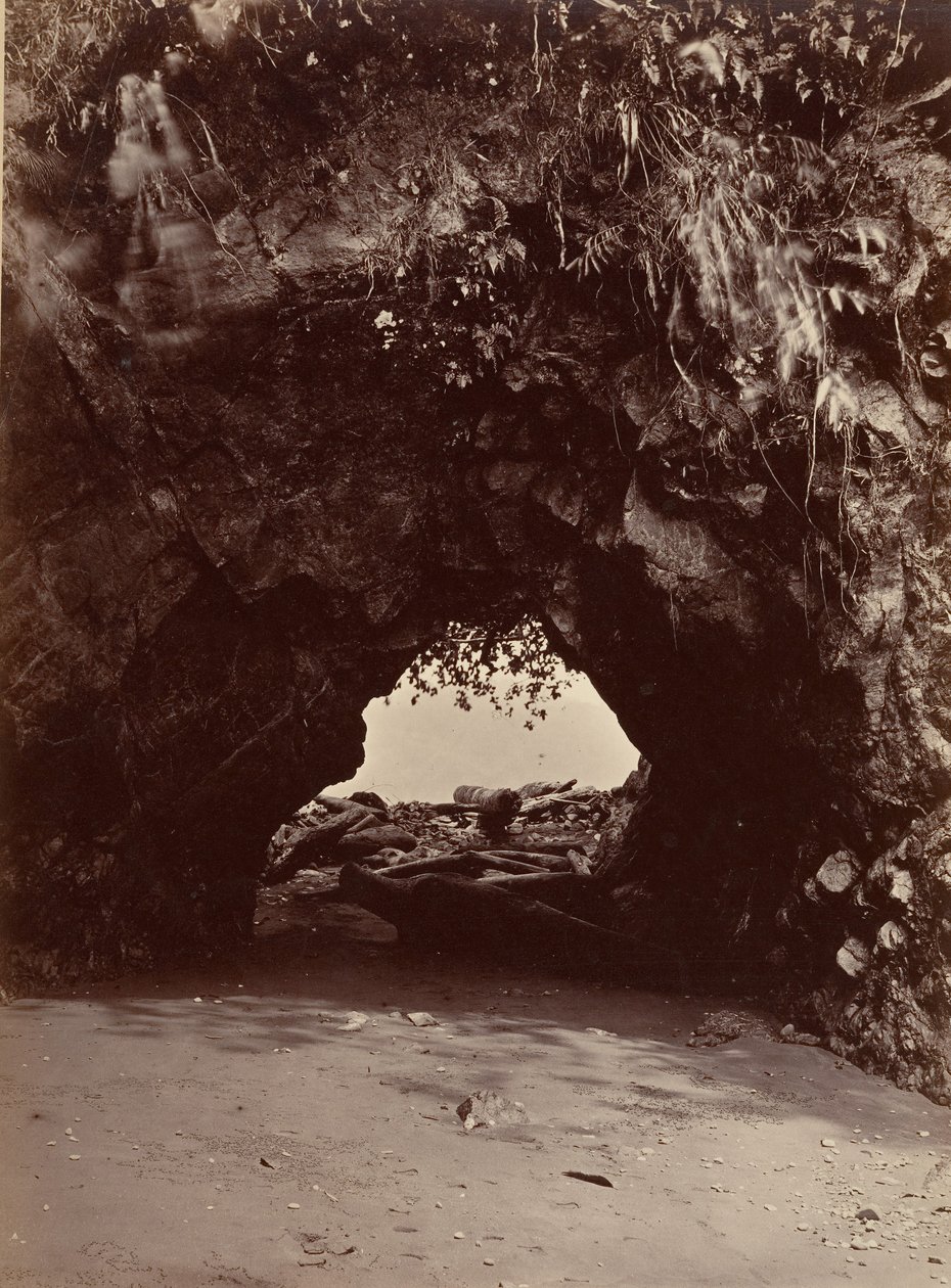 Tropische Landschaft, Naturbogen, Cupica-Bucht, 1871 von John Moran