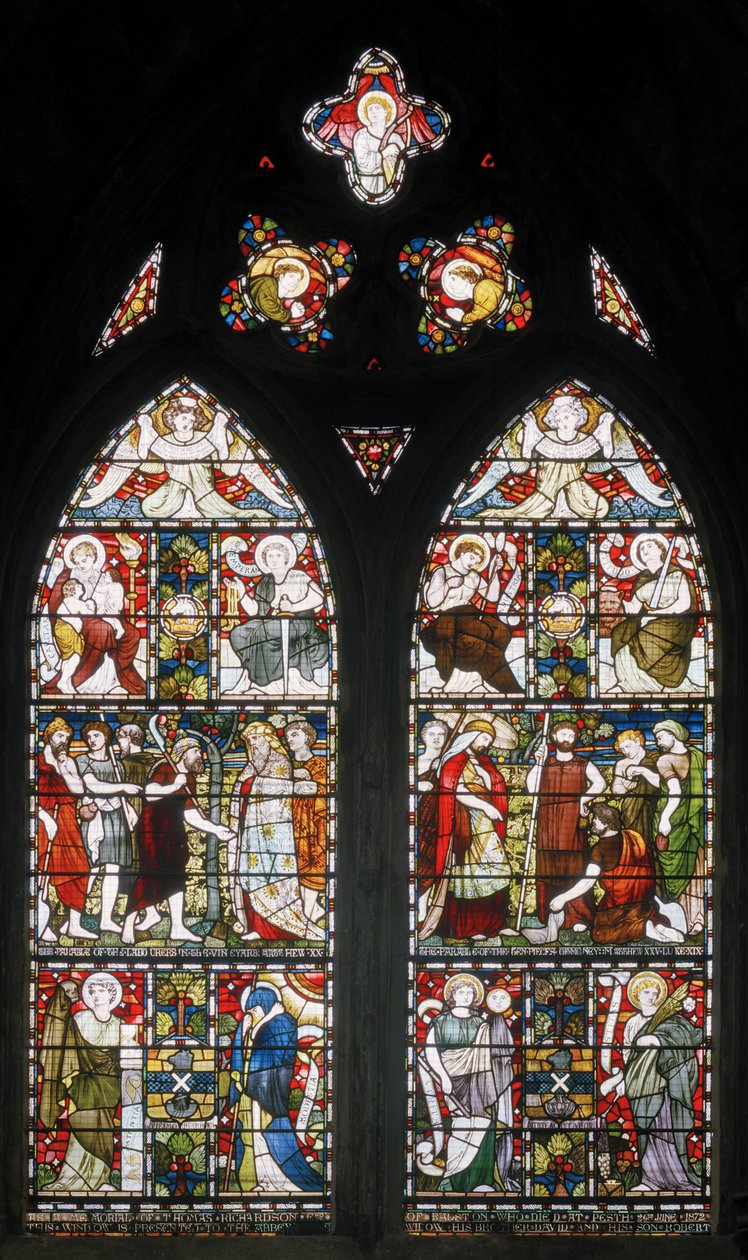 Paisley Abbey, Cottire & Co, zugeschrieben John Moyr Smith, Mäßigkeit, Glaube usw., 1873 von John Moyr attr.to Smith