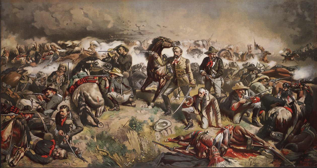 Die Schlacht am Little Big Horn, veröffentlicht von John Mulvany