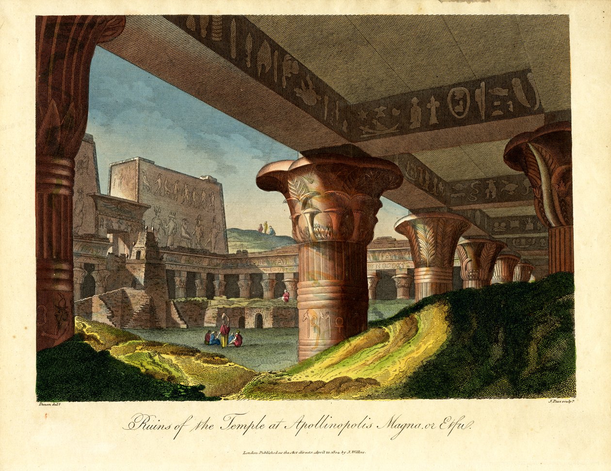 Ruinen des Tempels in Apollinopolis Magna oder Edfu von John Pass