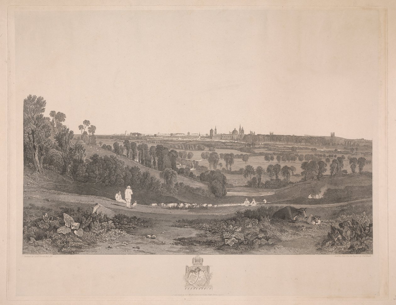 Ansicht von Oxford von der Abingdon Road von John Pye