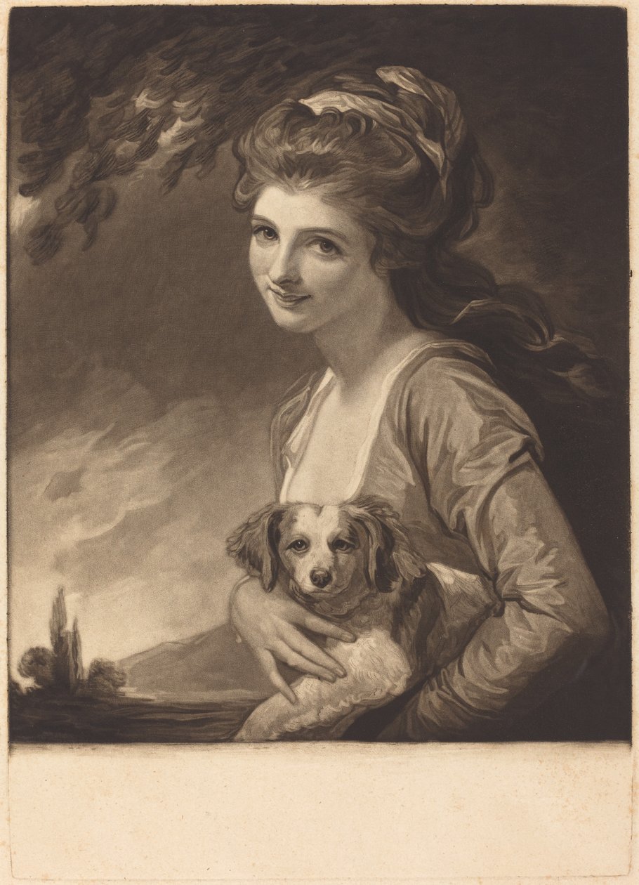 Lady Hamilton als Natur von John Raphael Smith after George Romney