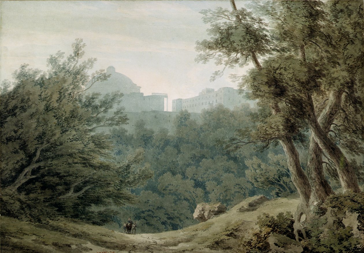 Arriccia bei Albano von John Robert Cozens