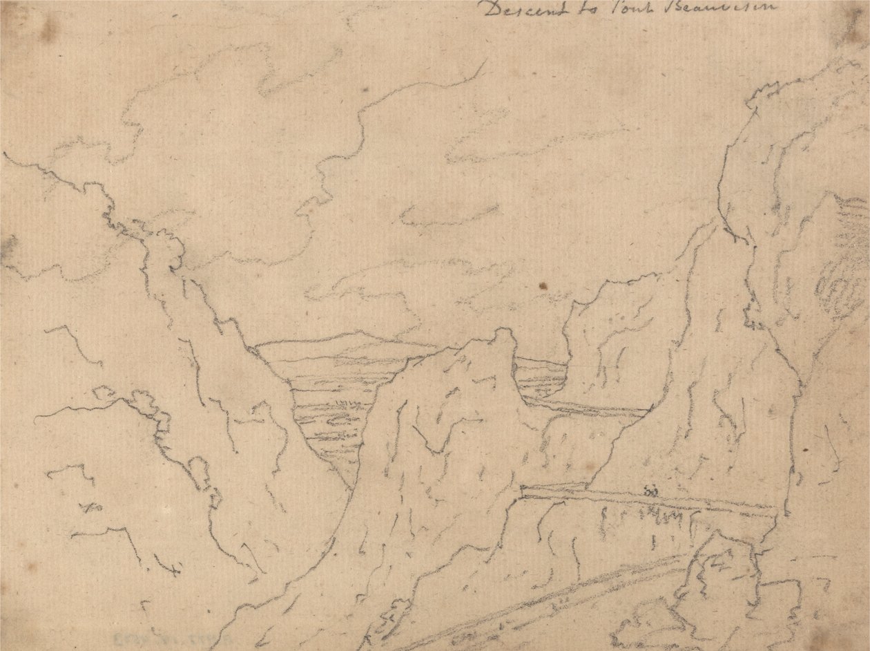 Abstieg zum Pont de Beauvoisin von John Robert Cozens