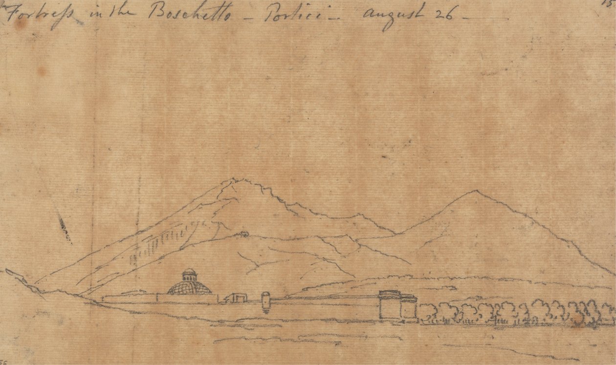 Festung im Boschetto, Portici, 26. August von John Robert Cozens