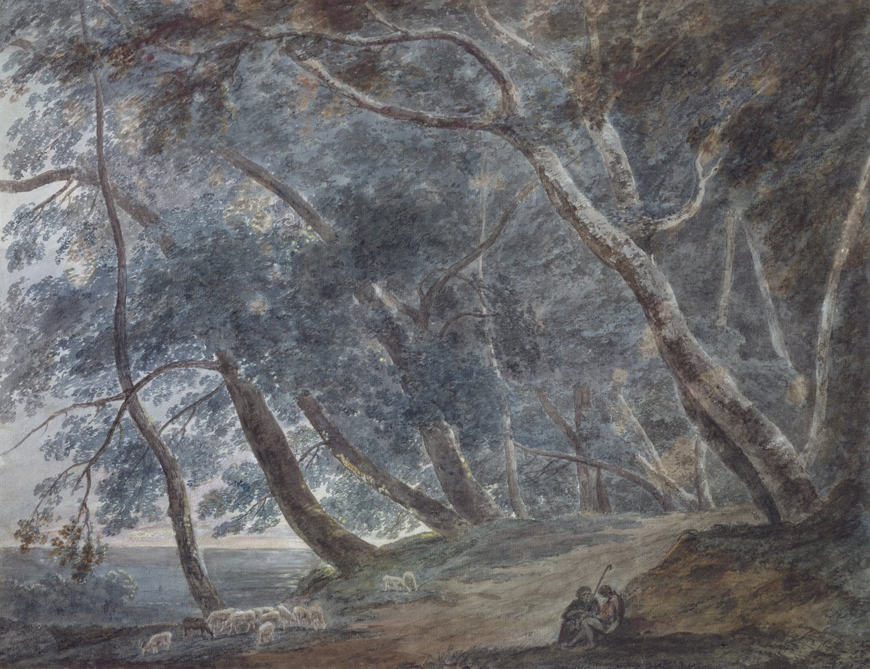 Galleria Di Sopra, See Albano, ca. 1780-89 von John Robert Cozens