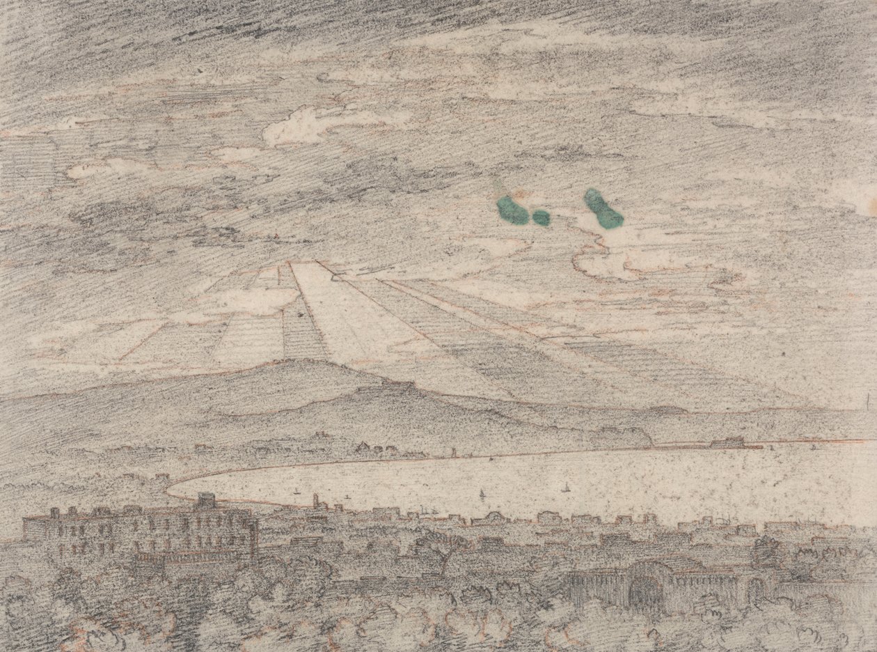 Neapel von Sir William Hamiltons Villa, Portici von John Robert Cozens