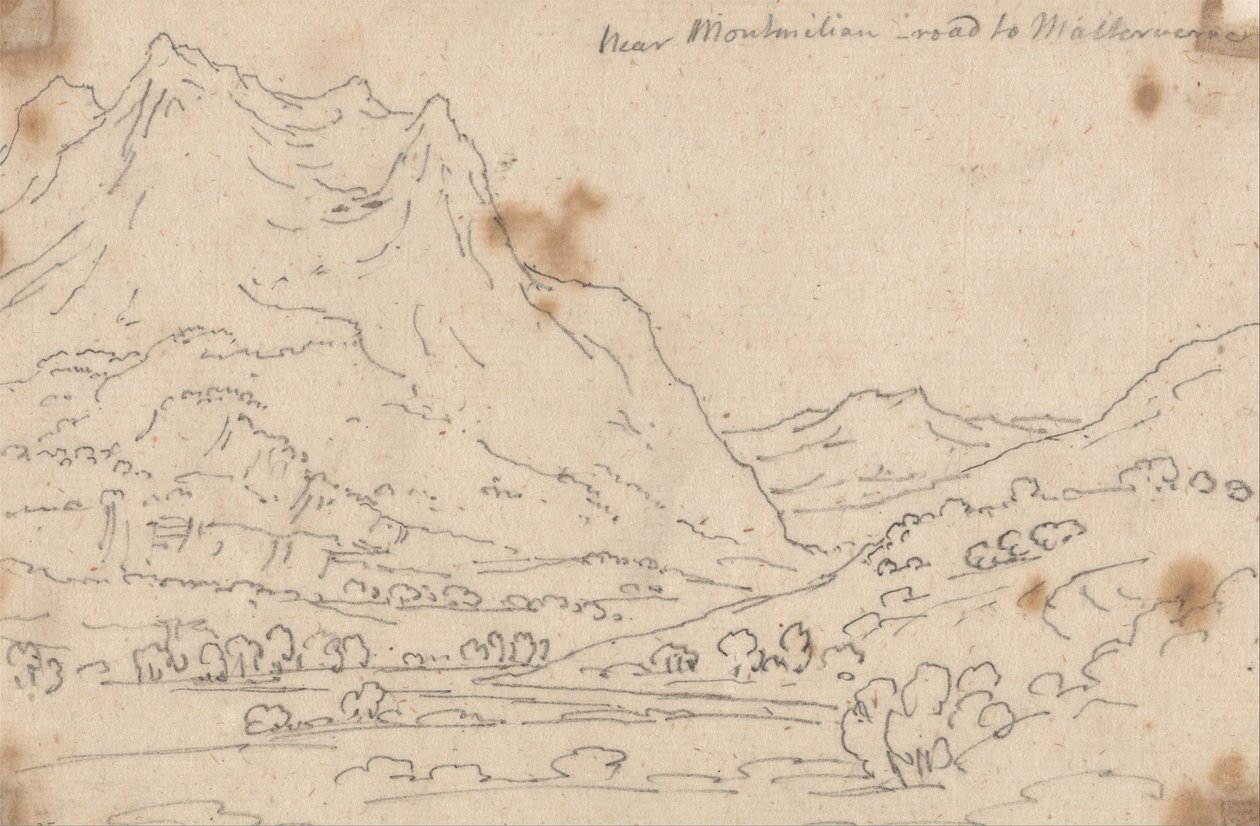 In der Nähe von Montmilian, Straße nach Malterverne von John Robert Cozens