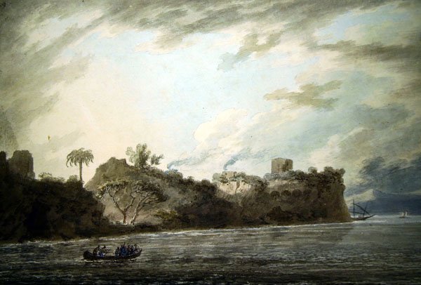 An der Küste von Posillipo, nahe dem Punkt, von Montechiaro von John Robert Cozens