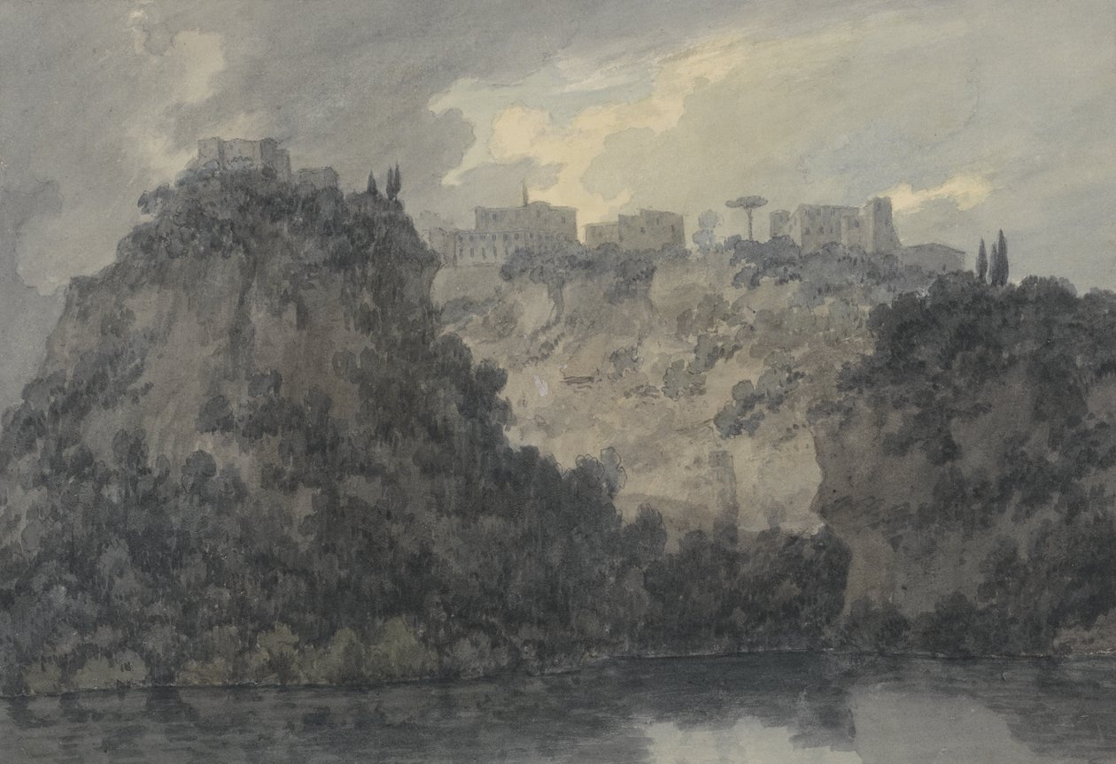Am See von Nemi, ca. 1780-83 von John Robert Cozens