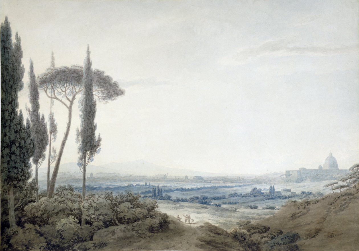Rom von der Villa Mellini von John Robert Cozens