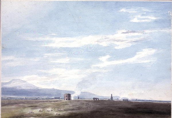 Grabüberreste in der Campagna bei Rom, ca. 1783 von John Robert Cozens