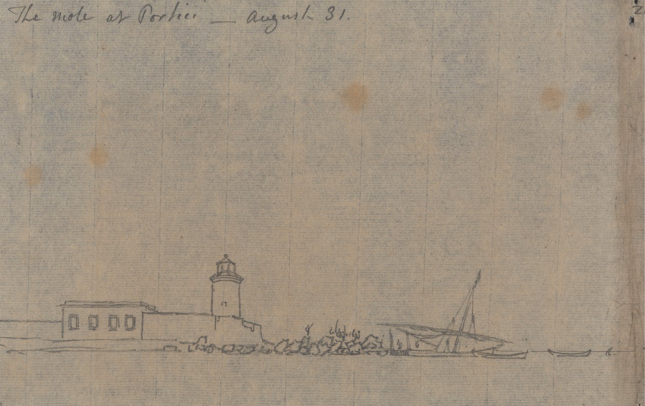 Der Mole in Portici, 31. August von John Robert Cozens