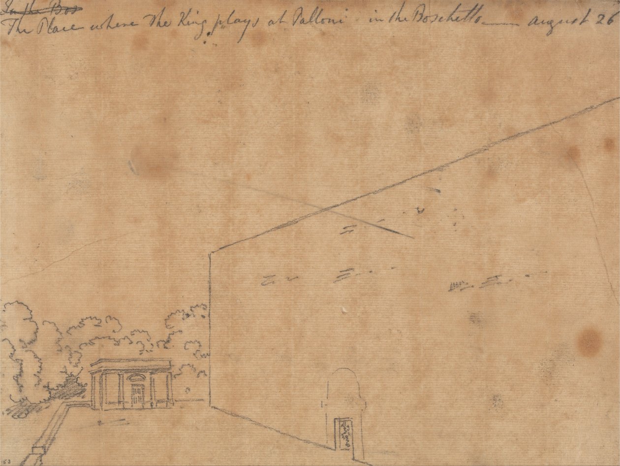 Der Ort, wo der König Palloni spielt von John Robert Cozens