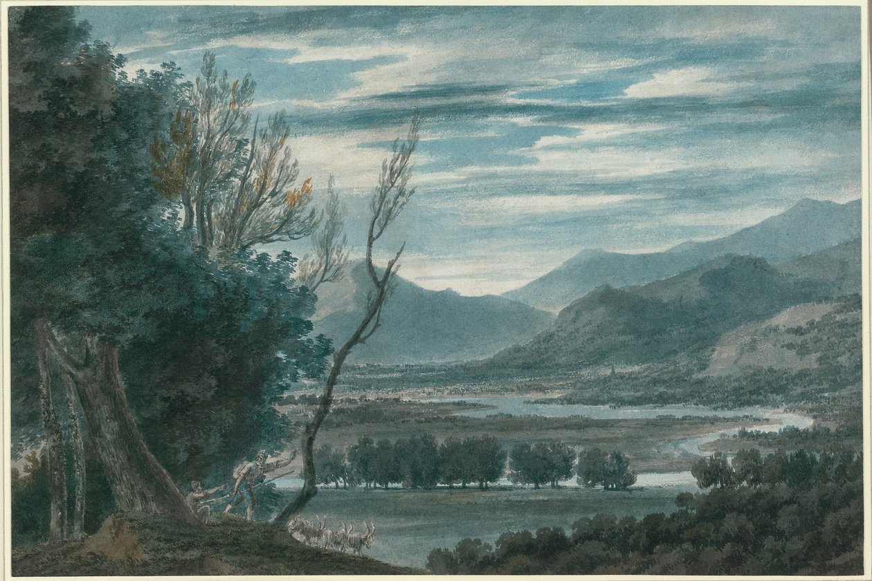 Das Tal des Eisak bei Brixen in Tirol von John Robert Cozens