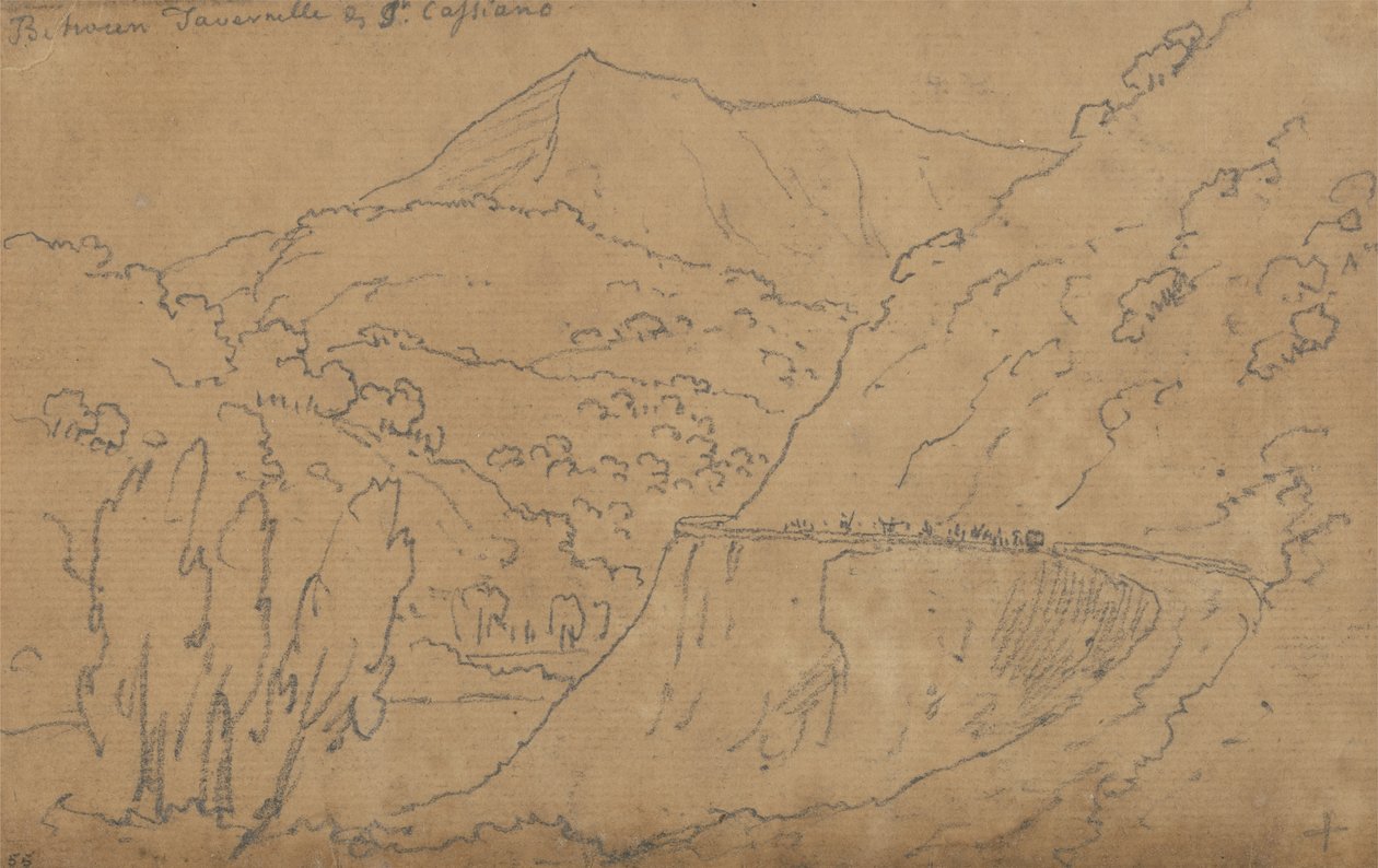 Oben: Zwischen Tavernelle und Capriano; Unten: Lago di Bolsena von John Robert Cozens