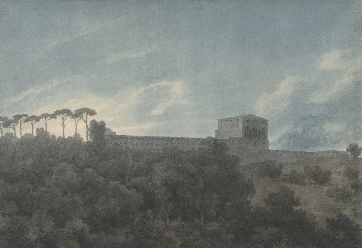 Ansicht der Villa Lante auf dem Janiculum in Rom von John Robert Cozens