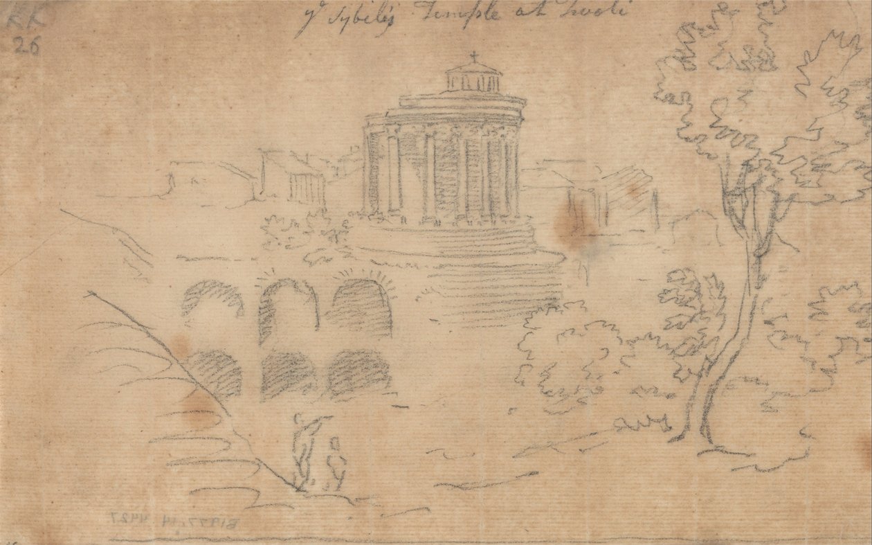 Der Tempel der Sibylle in Tivoli von John Robert Cozens