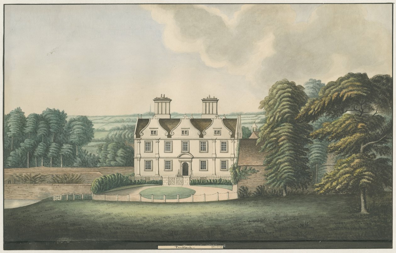 Pendeford Hall: Aquarellmalerei von John Robert Fernyhough