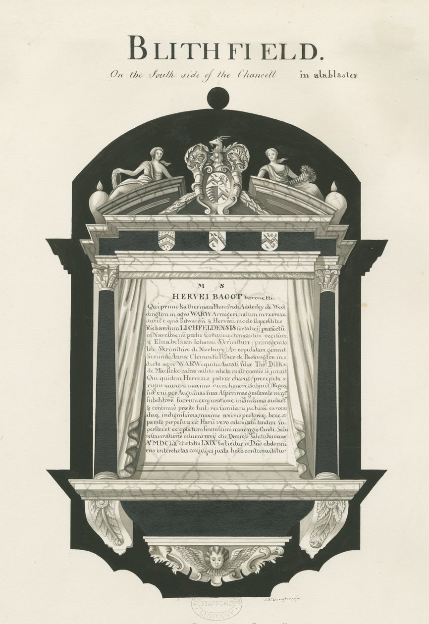 Tafel in der Blithfield Kirche - Sir Hervey Bagot, Bart. von John Robert Fernyhough