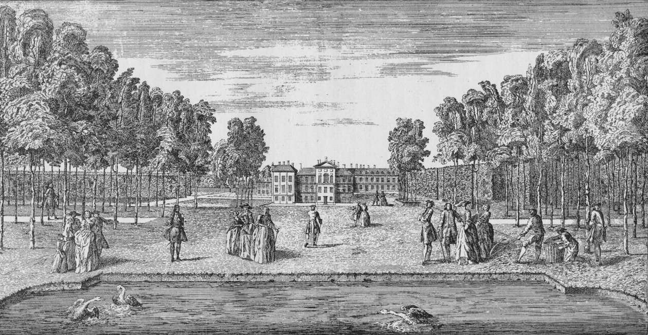 Kensington Palace in georgianischer Zeit von John Rocque
